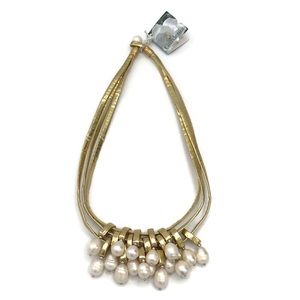 Gardenia Baroque Pearl 3 Strand Necklace NWT